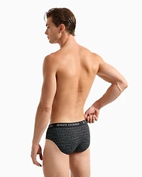 Briefs stretch fabric with allover logo