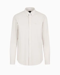 Regular fit shirt yarn dyed cotton with logo
