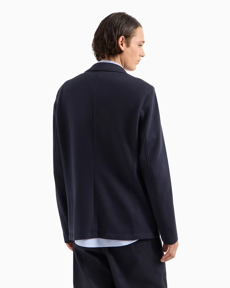 Single-breasted stretch cotton jacket