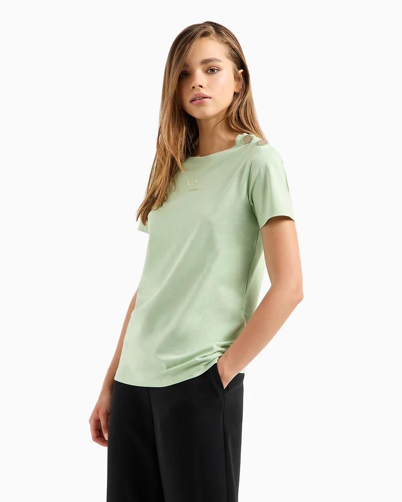 ASV organic cotton regular fit T-shirt with shoulder detail