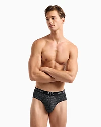 Briefs stretch fabric with allover logo