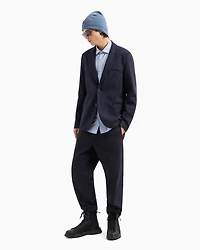 Single-breasted stretch cotton jacket
