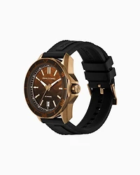 Three-hand movement watch with date display