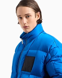 Full zip padded jacket with logo patch