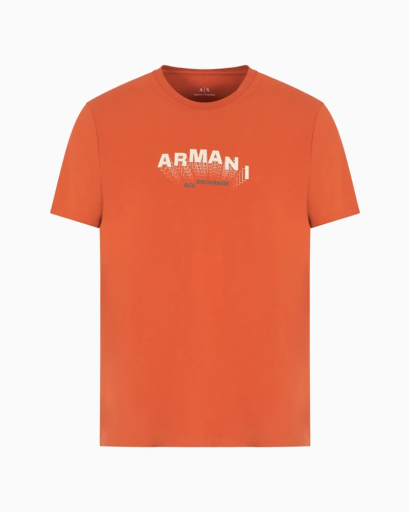 Slim fit T-shirt with 3D effect logo ASV stretch jersey