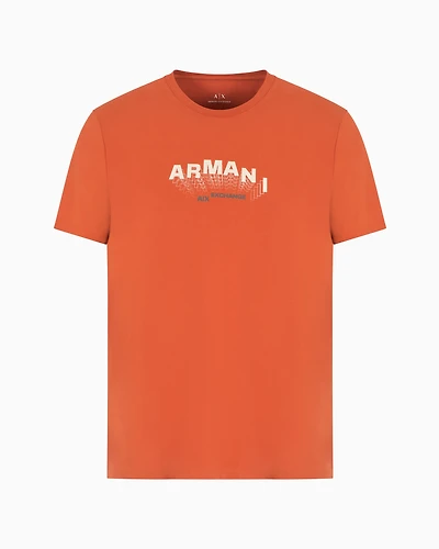 Slim fit T-shirt with 3D effect logo ASV stretch jersey