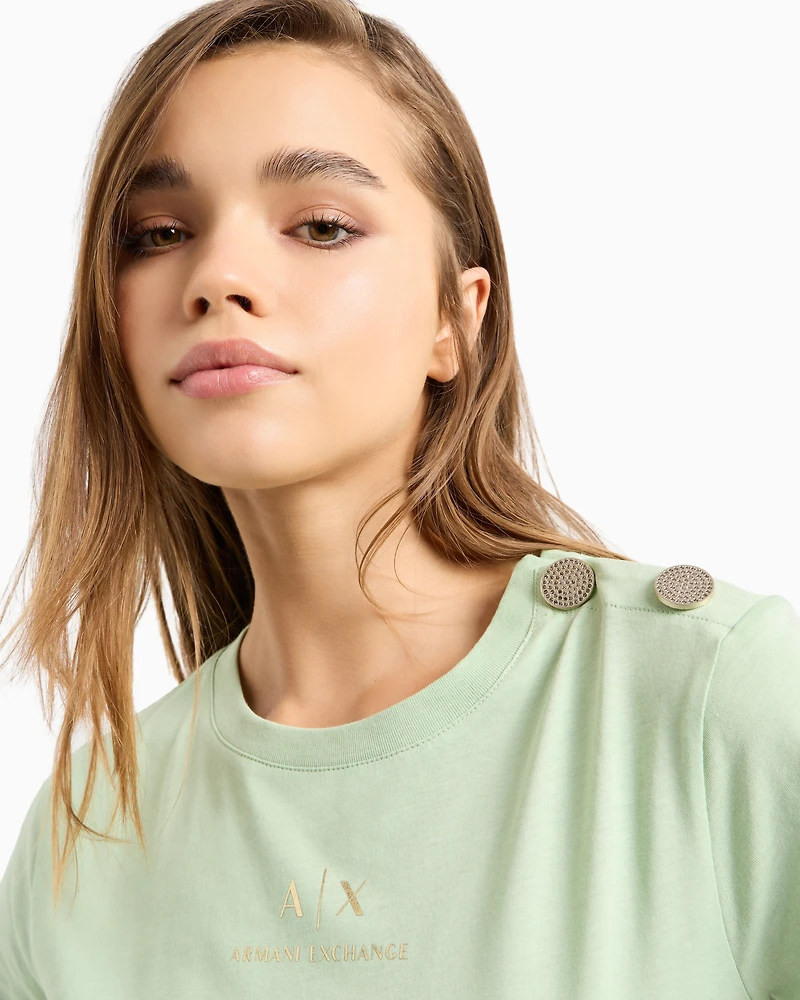 ASV organic cotton regular fit T-shirt with shoulder detail