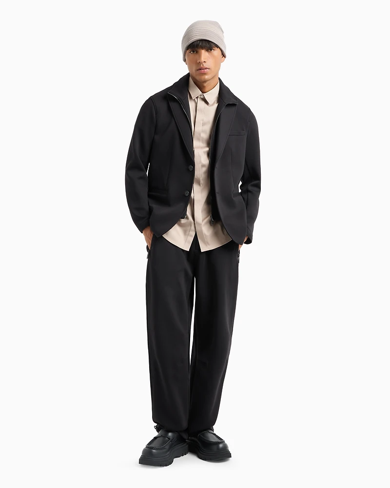 Slim fit short sleeve shirt stretch satin