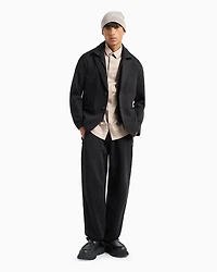 Slim fit short sleeve shirt stretch satin
