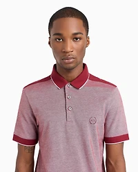 Cotton polo with contrasting details
