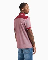 Cotton polo with contrasting details