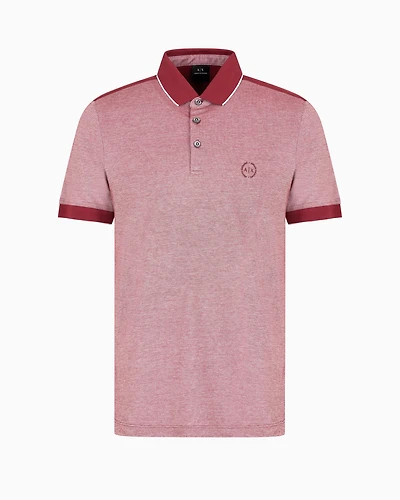 Cotton polo with contrasting details