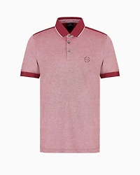 Cotton polo with contrasting details