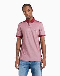 Cotton polo with contrasting details
