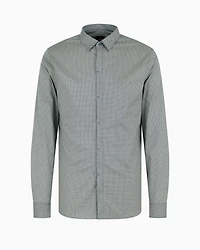Slim fit shirt stretch cotton poplin