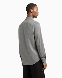 Slim fit shirt stretch cotton poplin