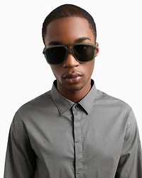 Slim fit shirt stretch cotton poplin