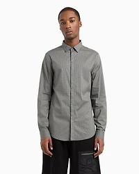 Slim fit shirt stretch cotton poplin