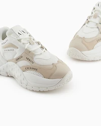 Chunky sneakers with contrasting inserts