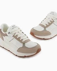 Oversized sneakers with contrasting inserts