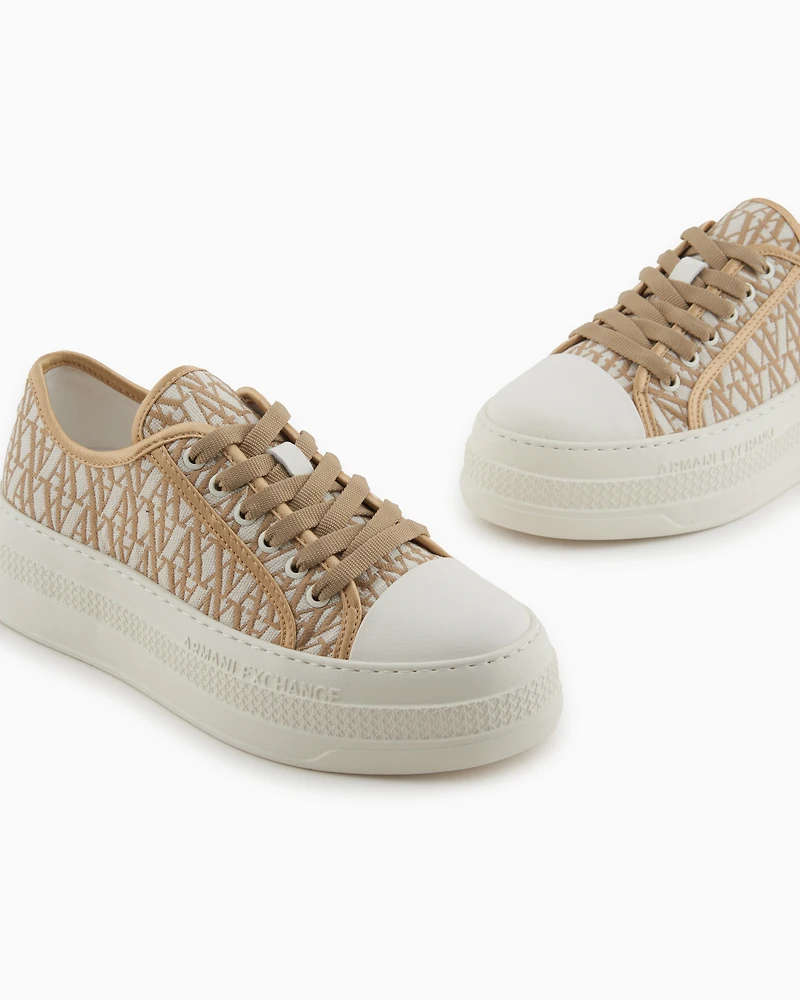 Sneakers with allover logo