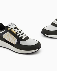 Sneakers with high sole and logo
