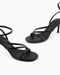 Heeled sandals with straps