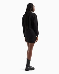 French terry midi dress with embroidered logo