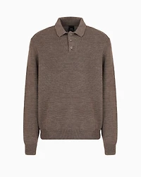 Collared Wool Blend Sweater