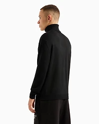 Wool Blend Turtleneck Sweater