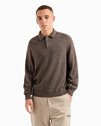 Collared Wool Blend Sweater