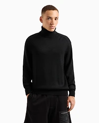 Wool Blend Turtleneck Sweater