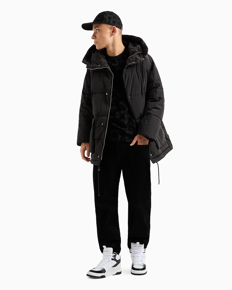 Padded jacket with hood ASV fabric