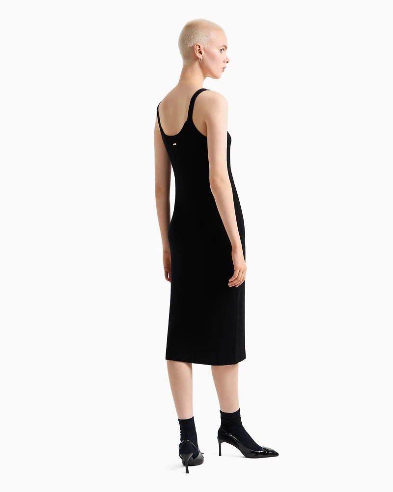 Knitted pencil longuette dress