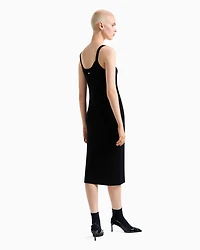 Knitted pencil longuette dress