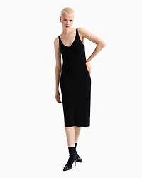 Knitted pencil longuette dress