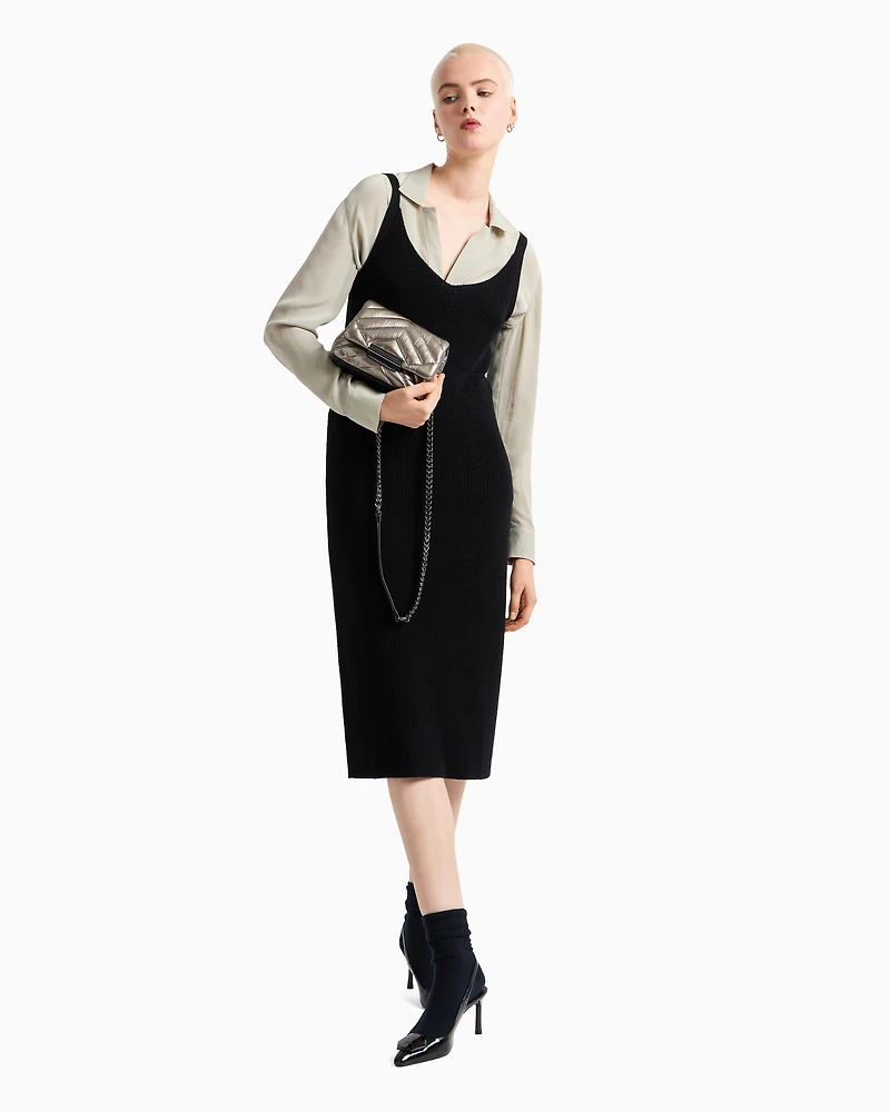 Knitted pencil longuette dress