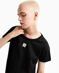 Relaxed fit T-shirt with round neck and logo