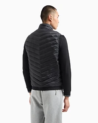 Double-face padded sleeveless down jacket