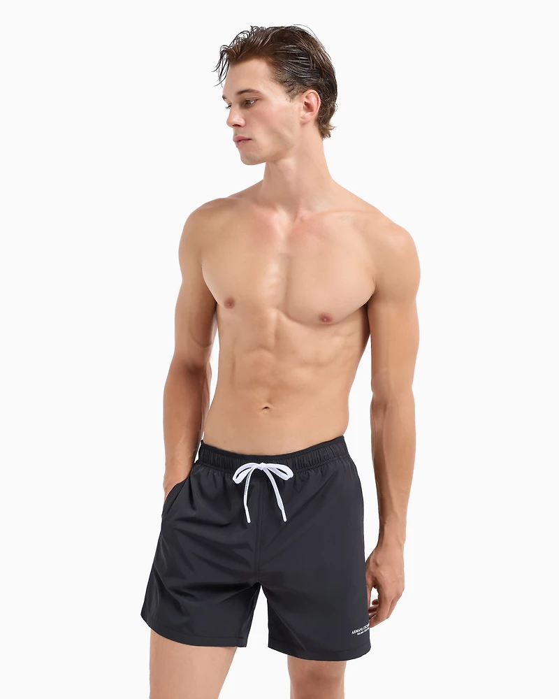 Fabric swim boxer with logo