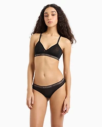 Brazilian briefs tulle with logo