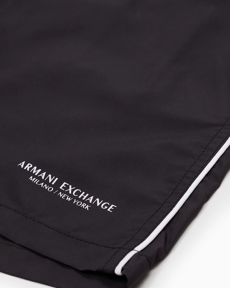 Fabric swim boxer with logo