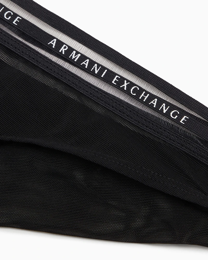 Brazilian briefs tulle with logo