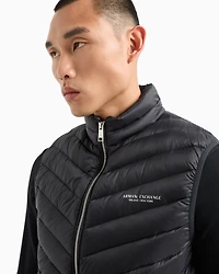 Double-face padded sleeveless down jacket