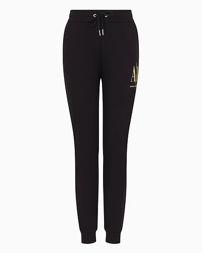 Soft yarn jogger pants with logo