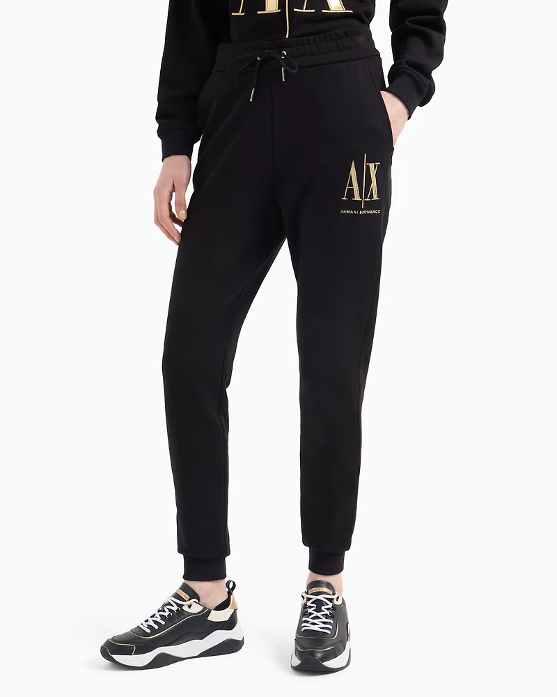 Soft yarn jogger pants with logo