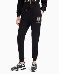 Soft yarn jogger pants with logo