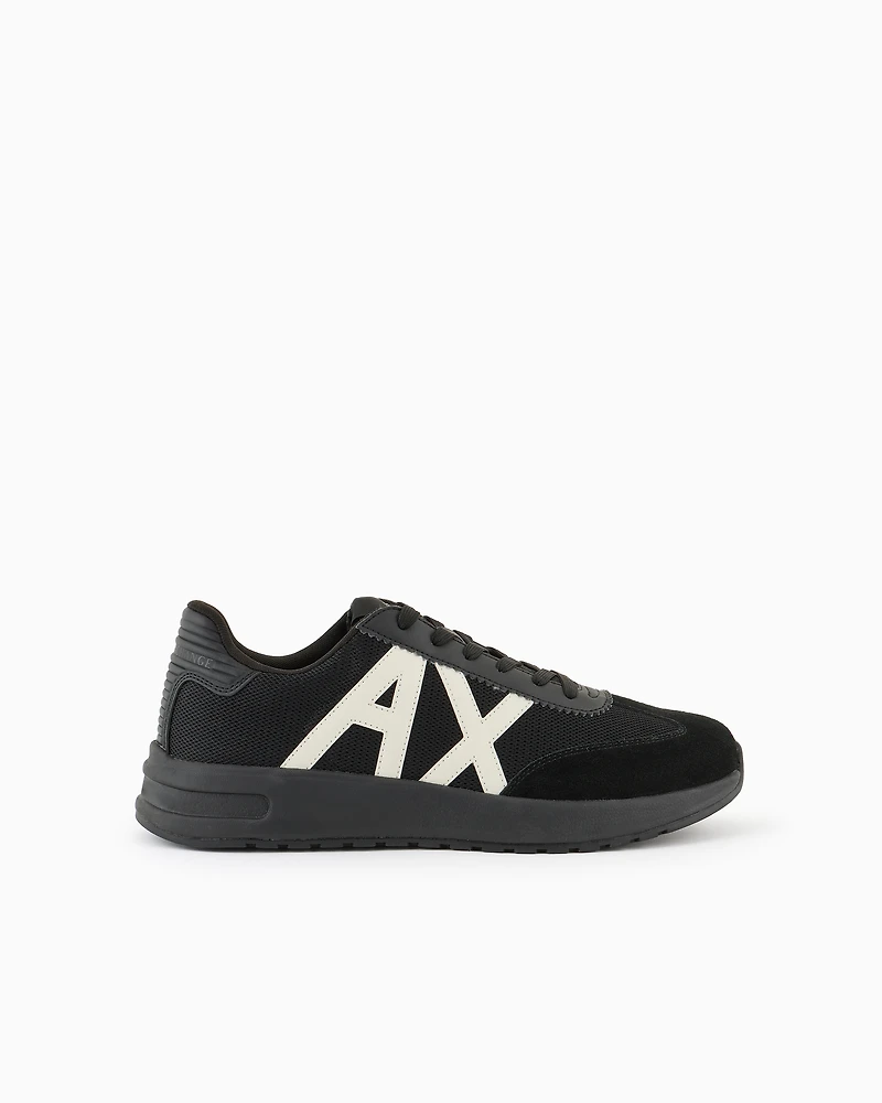 High-soled trainers with logo