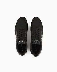 Sneakers with micro-suede, mesh and nylon details