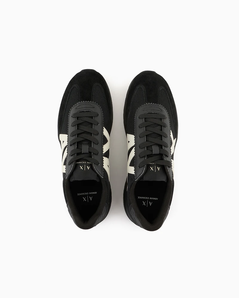 High-soled trainers with logo